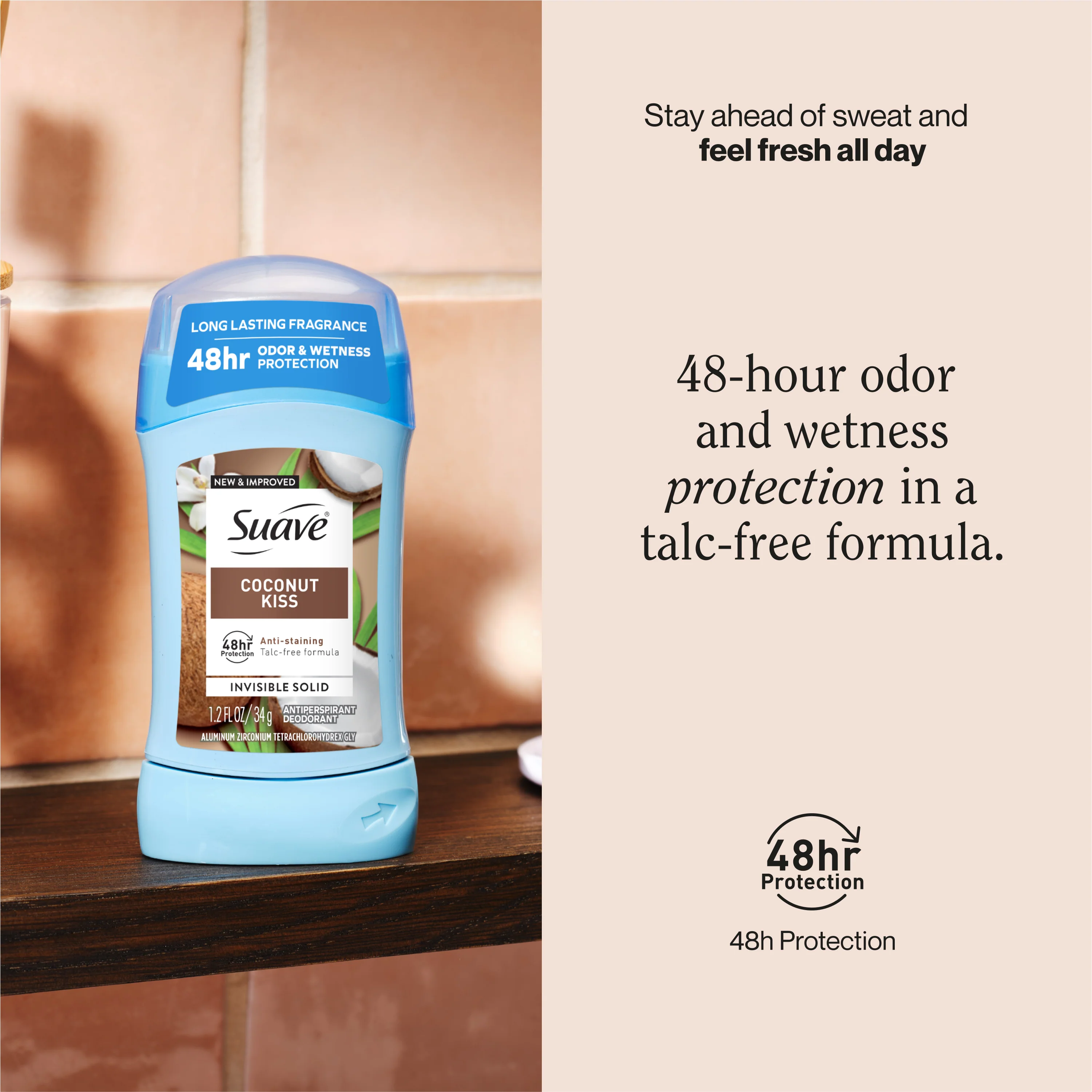 Coconut Kiss Invisible Solid Antiperspirant Deodorant Stick - Image 4