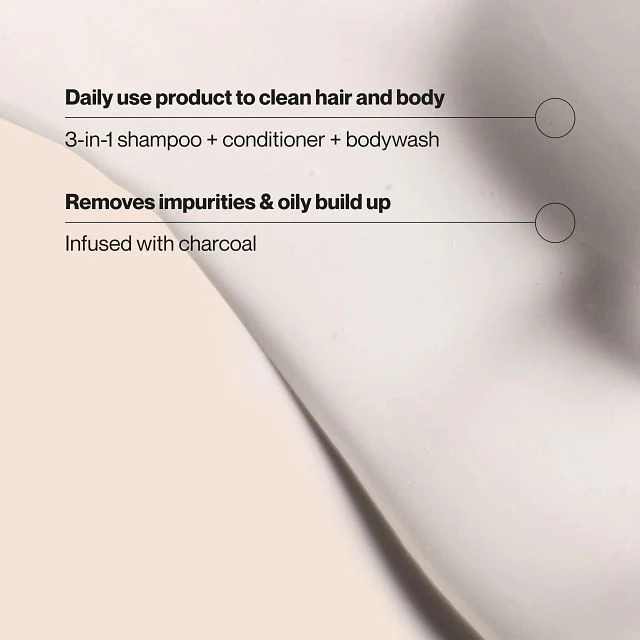 Men's Charcoal 3-in-1 Shampoo Conditioner & Body Wash - Image 3