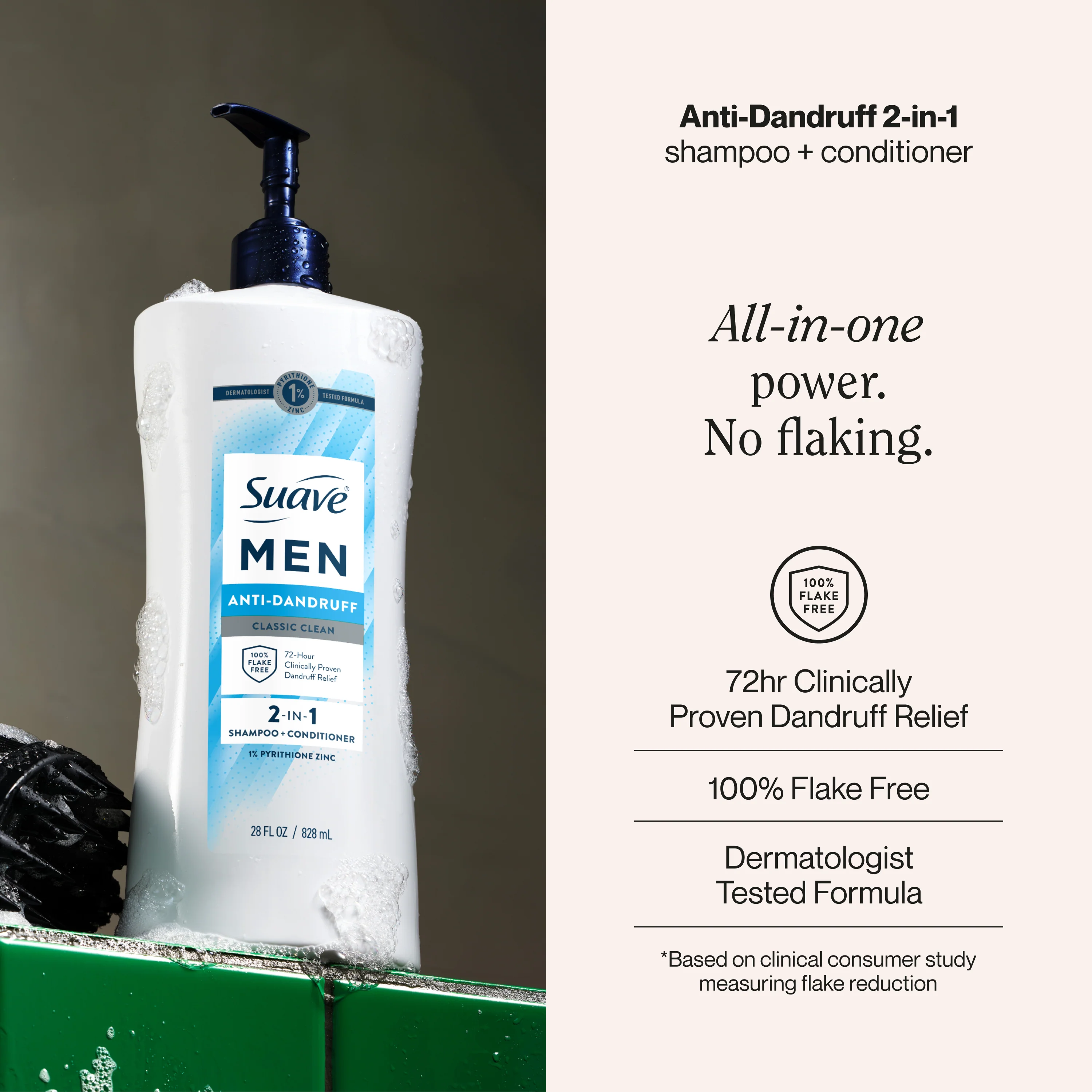 Classic Clean Men's 2-in1 Anti Dandruff Shampoo & Conditioner - Image 3